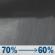 Tonight: Rain showers likely before 5am. Cloudy, with a low around 45. West southwest wind 5 to 10 mph. Chance of precipitation is 70%. New rainfall amounts between a tenth and quarter of an inch possible. Tonight: Rain Showers Likely