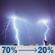 Thursday Night: Showers and thunderstorms likely. Mostly cloudy, with a low around 64. Northeast wind 0 to 5 mph. Chance of precipitation is 70%. Thursday Night: Showers And Thunderstorms Likely