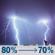 Sunday Night: Showers and thunderstorms. Mostly cloudy, with a low around 65. South wind 0 to 5 mph. Chance of precipitation is 80%. Sunday Night: Showers And Thunderstorms