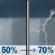 Thursday: A chance of rain showers before 1pm, then showers and thunderstorms likely. Mostly cloudy, with a high near 84. North northwest wind 0 to 5 mph. Chance of precipitation is 70%. Thursday: Showers And Thunderstorms Likely